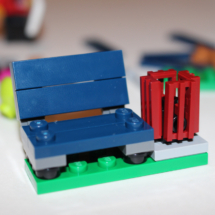 LEGO Fountain Bench 1