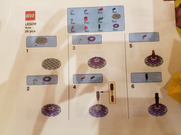 LEGO Rose Instructions 1